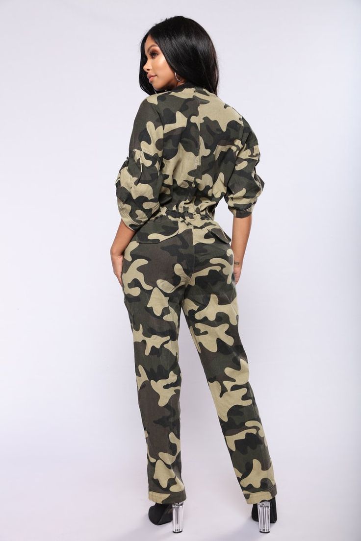 Obeying Orders Jumpsuit - Army Camouflage Jumpsuit, Camo Jumpsuit, Loose Romper, Fashion Nova Outfits, Army Camo, Camo Fashion, Army Fashion, Playsuit Romper, Jumpsuit Fashion