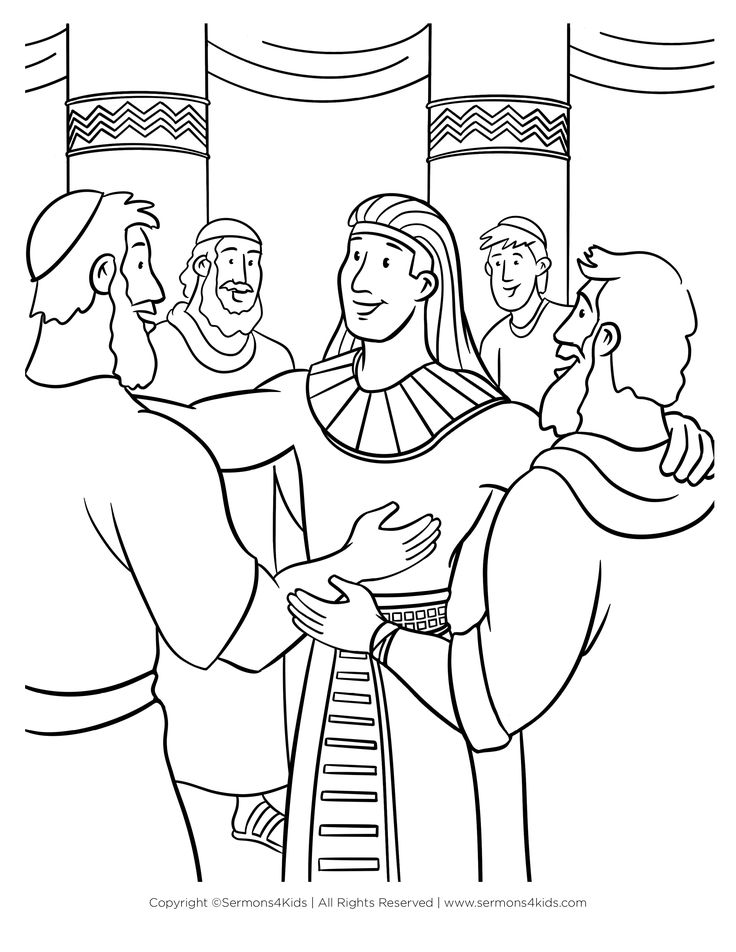 José perdona a sus hermanos in 2024 | Sunday school coloring pages ...