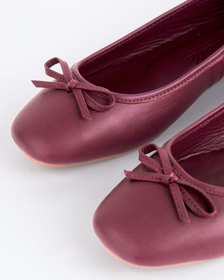 Detail(s): Rounded Square Toe Bow Tie Detail Material(s): Leather Upper Leather Padded Insole Leather Lining Color(s): Burgundy Burgundy Flats, Suede Cowboy Boots, Ballerina Shoes Flats, Flat Shoe, Wedge Flip Flops, Rounded Square, How To Stretch Boots, Casual Heels, Boot Pumps