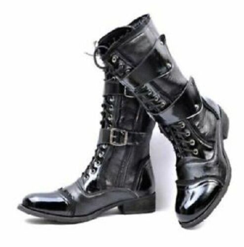 (eBay) Find many great new & used options and get the best deals for New Designer Unique Straps Lace Up High Boots with Cap Toe, high boots men shoes at the best online prices at eBay! Free shipping for many products! Punk Cosplay, Dance Boots, Men In Heels, Fabric Boots, Red Wing Boots, Dr Shoes, Punk Boots, Ariat Boots, Style Steampunk