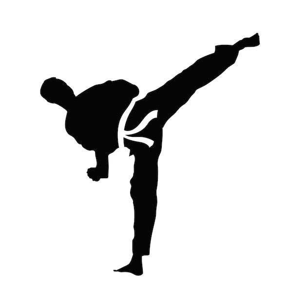 Taekwondo artes marciales deporte silueta vector diseño | Vector ...