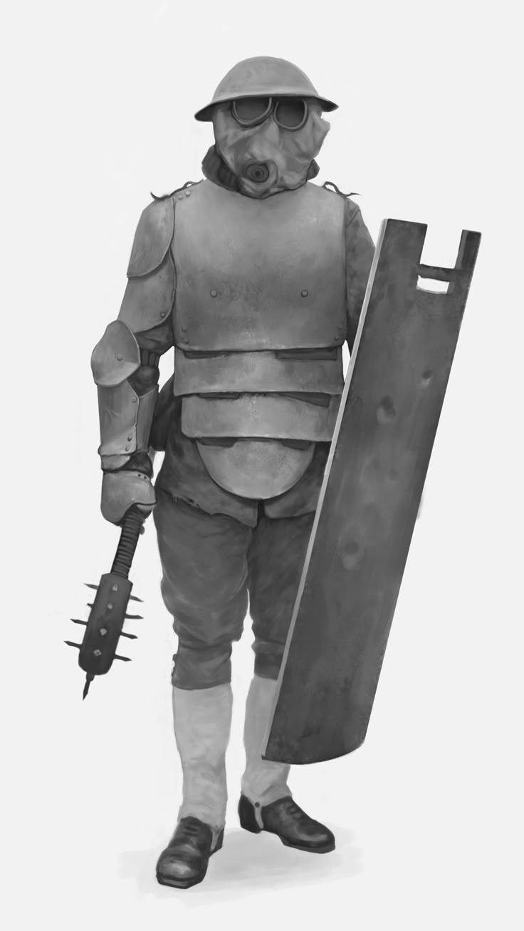 Ww1 Armored Soldier, Ww1 Armor, Steampunk Armor, Ww1 Soldiers, Historical Armor, Alternate History, Body Armor, Armor Concept, Machine Learning Models