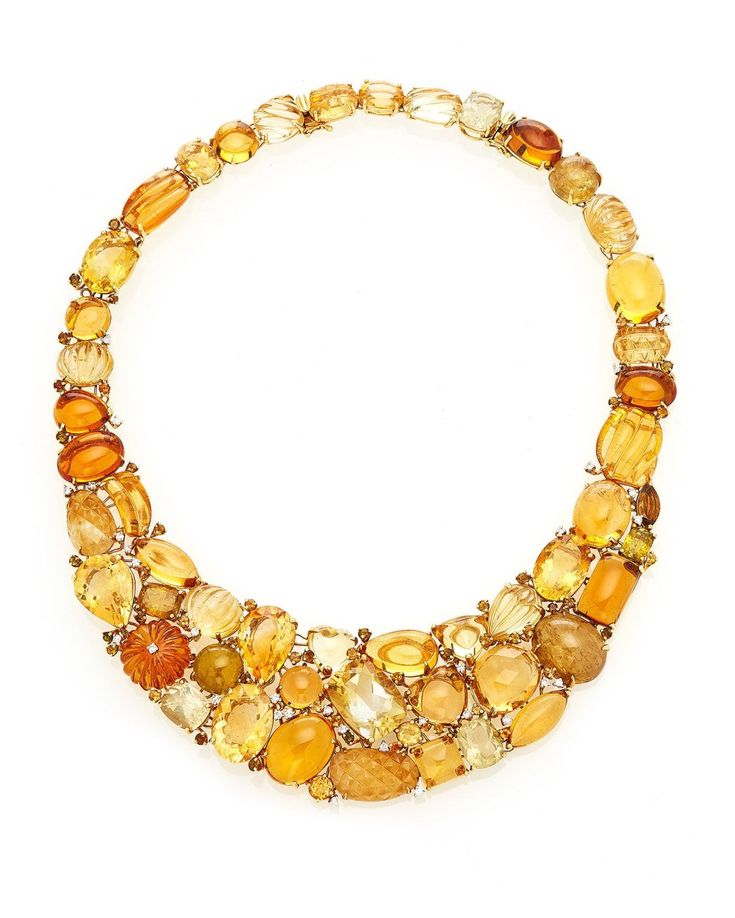 Citrine And Tourmaline Necklace by Moira Fine Jewellery SS19 Silvia Furmanovich, Citrine Jewelry, Tourmaline Necklace, November Birthstone, Stunning Jewellery, Yellow Diamond, Fine Jewellery, Morganite, Fire Opal