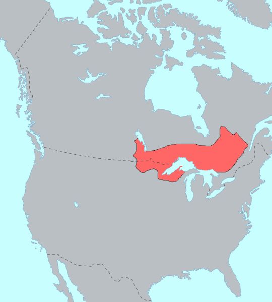 a map of the united states with red highlighted