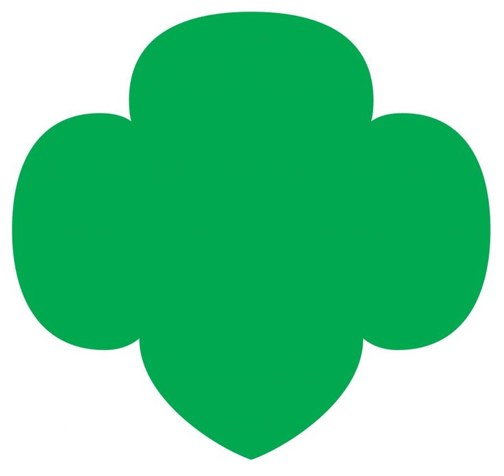 a green clover with four leaves on the top and one leaf at the bottom, which is