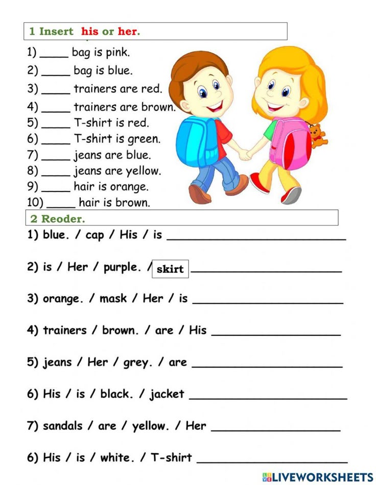 worksheet for kids to learn english with pictures