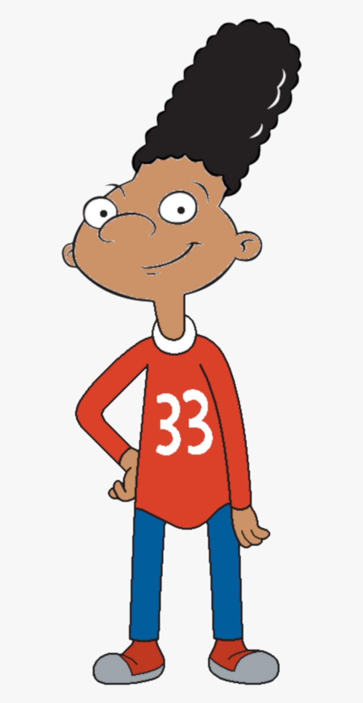 a cartoon character with the number 33 on his shirt