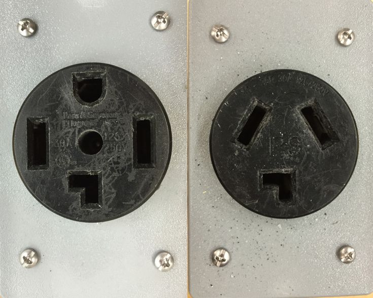 an electrical outlet with two black outlets