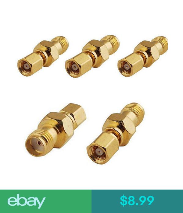 four gold colored brass plated connectors with the words ebay $ 8 99