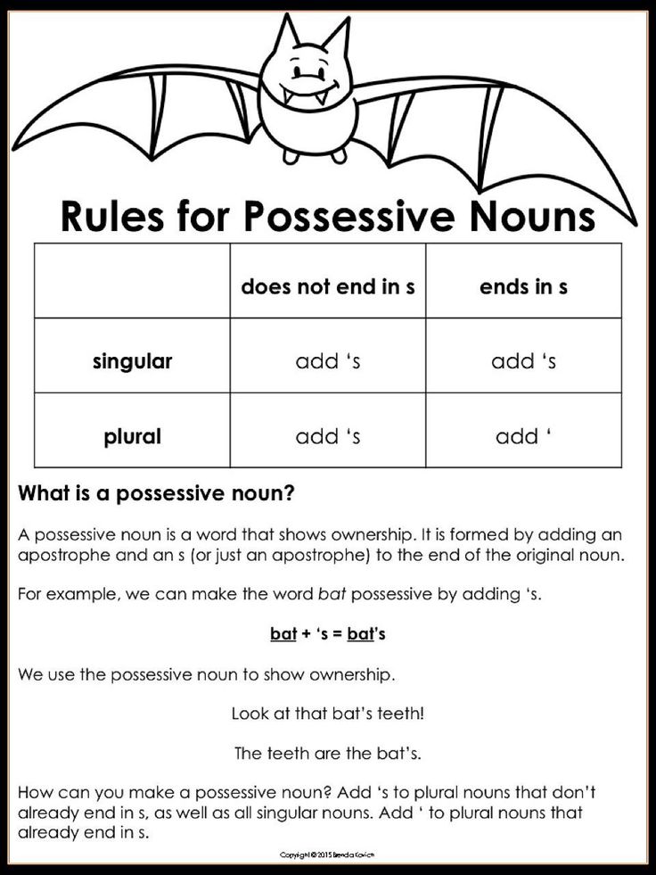 Plural Possessive Nouns Worksheets With Answers