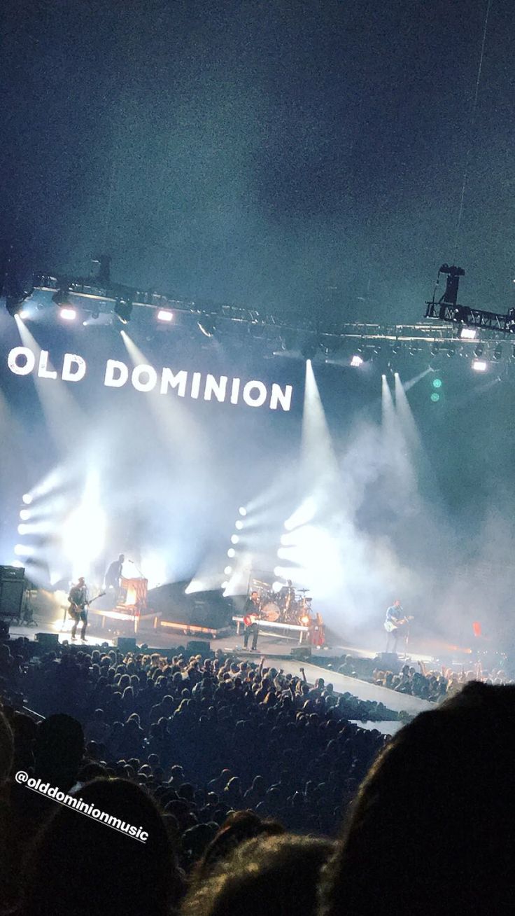 the stage is lit up for an old dominion concert