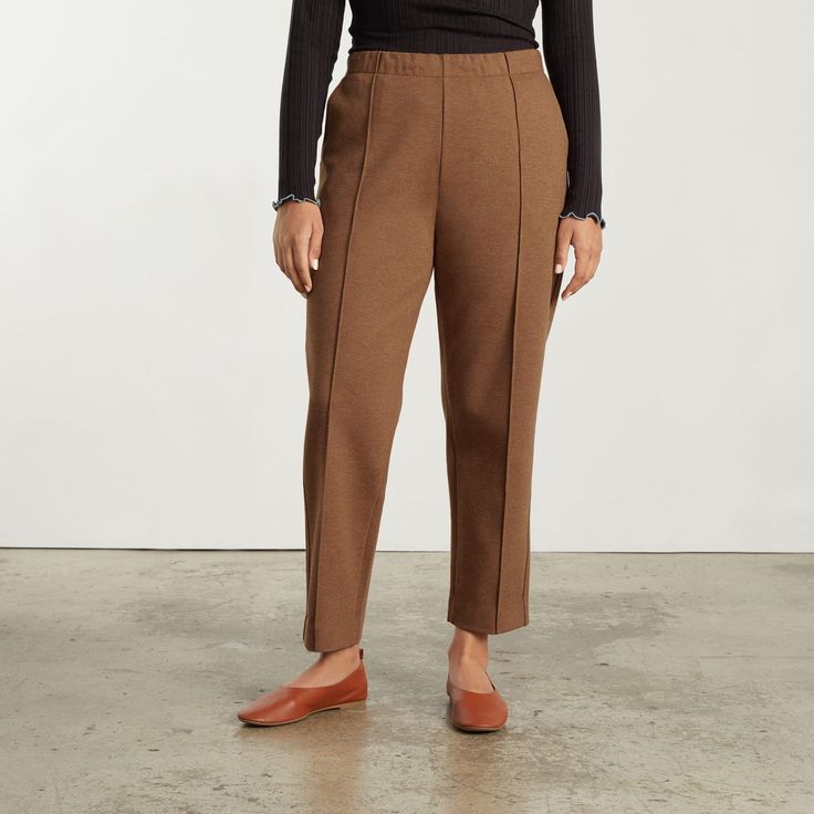 The Dream Pant Heathered Auburn – Everlane Comfortable Pull-on Sweatpants For Fall, Classic Straight Hem Pants For Loungewear, Classic Pants With Straight Hem For Loungewear, Classic Straight Leg Sweatpants With Elastic Waistband, Classic Loungewear Bottoms With Elastic Waistband, Classic Straight Hem Loungewear Bottoms, Versatile Straight Sweatpants For Fall, Classic Sweatpants With Elastic Waistband For Loungewear, Bottoms With Elastic Waistband And Straight Hem For Fall