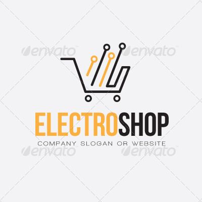 Electro Shop Logo | Shop logo, Mockup identity, Logo templates