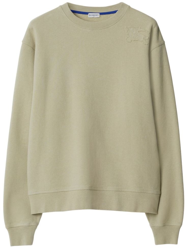 sesame beige cotton signature Equestrian Knight motif ribbed trim crew neck drop shoulder long sleeves straight hem We've partnered with Good On You — an independent agency that rates how brands perform in relation to their impact on the planet, people and animals, with a multi-criteria rating simplified to a five points scale. In order to be awarded our conscious label, larger brands need to score a minimum of four out of five ('Good'), while smaller brands must score at least three out of five Knight Design, Applique Sweatshirt, Planet People, Half Zip Sweatshirt, Burberry Men, Cotton Hoodie, Mens Activewear, Zip Sweatshirt, Grey Hoodie