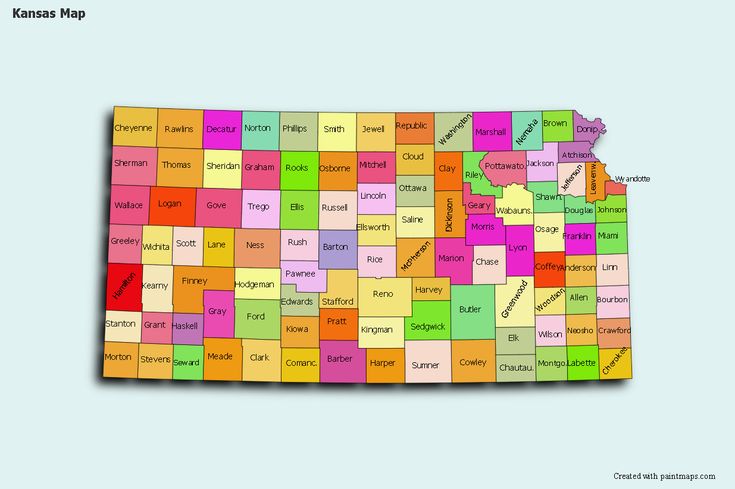 Create Custom Kansas Map Chart with Online, Free Map Maker. Color ...