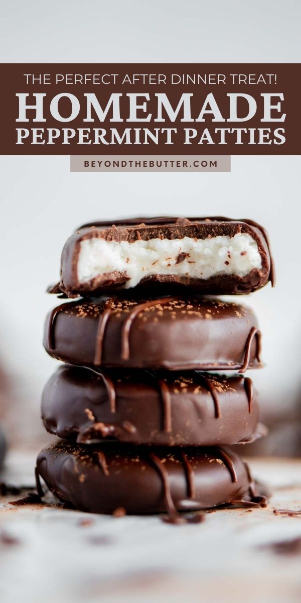 the perfect after dinner treat homemade peppermint patties are made with chocolate and marshmallows