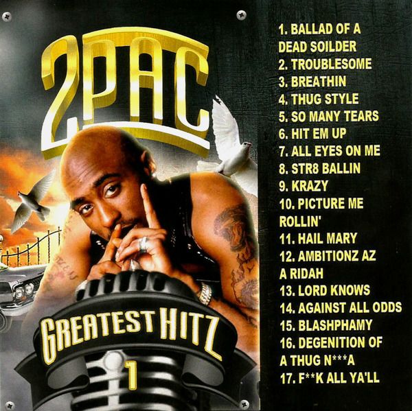 the cover art for 2pac's greatest hitz album, featuring an image of a