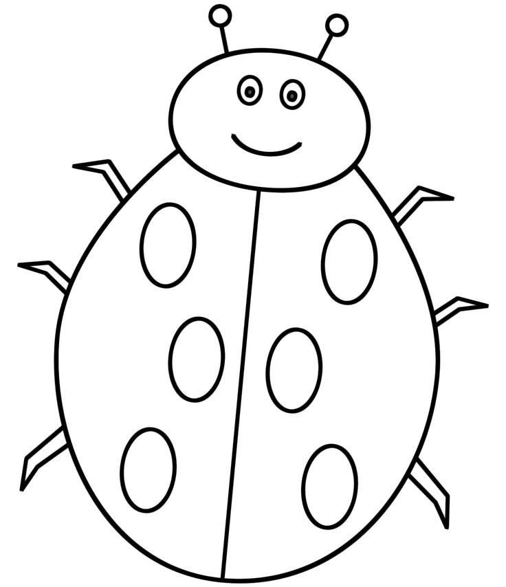 a ladybug coloring page for kids