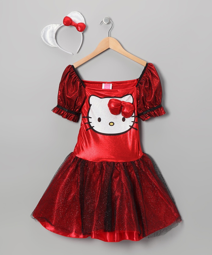 CUTE!  Red Sequin Hello Kitty Dress-Up Outfit - Girls | Daily deals for moms, babies and kids Hello Kitty Clothing, Hello Kitty Background, Kitty Background, Hello Kitty Dress, Hello Kitty Photos, Kitty Wallpaper Aesthetic, Hello Kitty Wallpaper Aesthetic, Black Hello Kitty Wallpaper, Hello Kitty Clothes