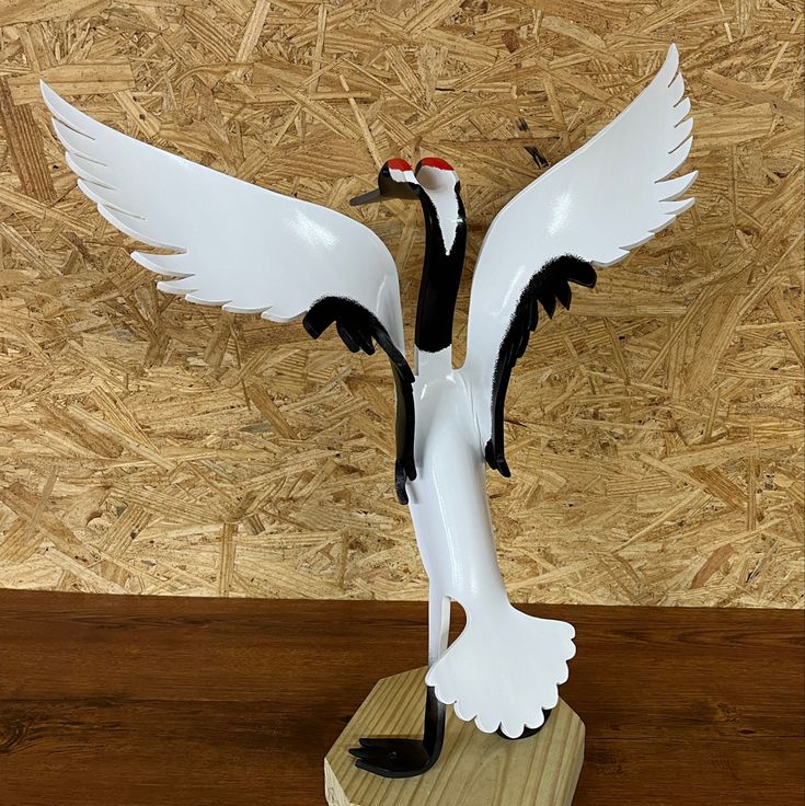 Photo of a red crowned crane made out of pvc pipe Red Crowned Crane, Crowned Crane, Pvc Pipe Crafts, Duck Pattern, Pvc Projects, Pvc Pipes, Red Crown, Bird Pattern, Fun Hobbies