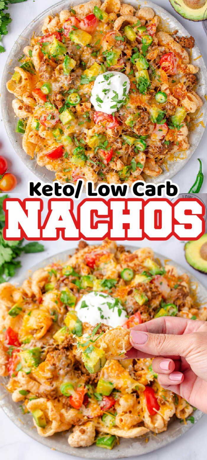 Easy Keto Nachos with Pork Rinds | Recipe in 2024 | Pork rind recipes ...