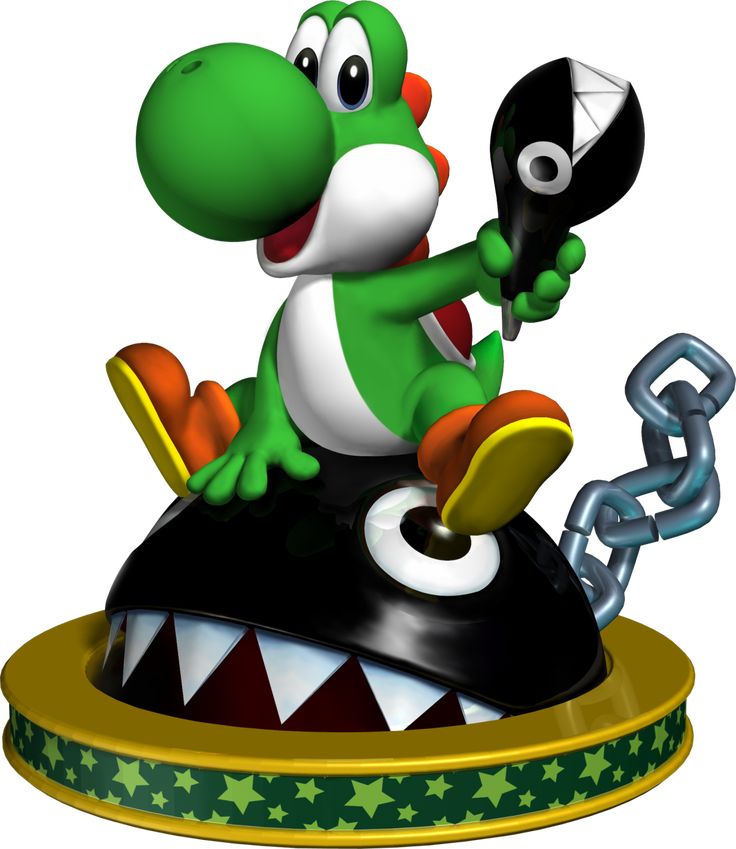 a cartoon character riding on top of a skateboard with chains around his ankles and holding a paddle