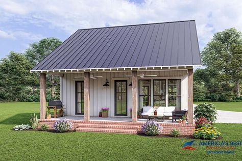 House Plan 041-00279 - Cottage Plan: 960 Square Feet, 2 Bedrooms, 1 ...