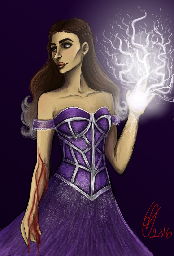 a drawing of a woman in a purple dress holding a light up ballon de lumiee