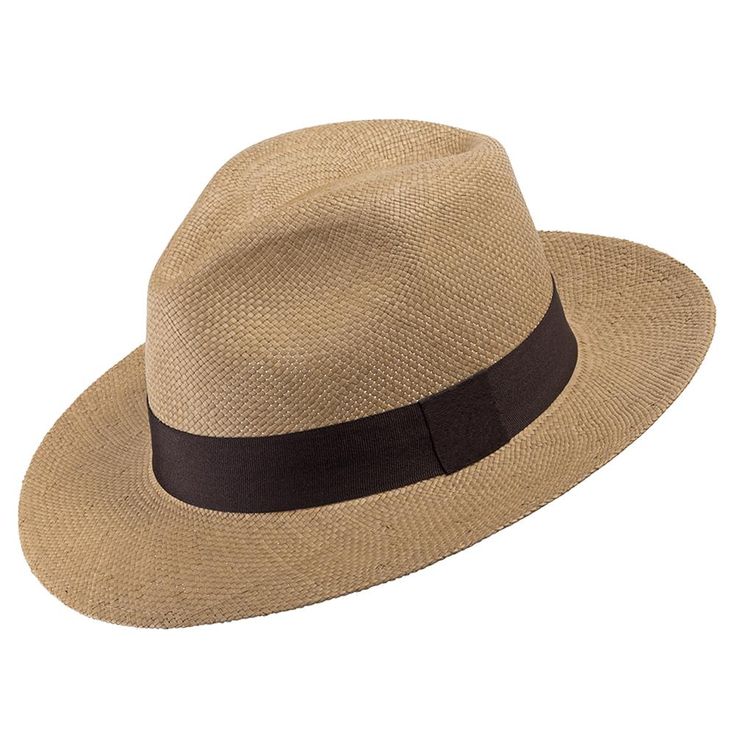 Authentic Classic is a classic fedora with a reinforced hand-blocked center dent crown that features a medium snap brim, a simple black grosgrain hatband, and a smooth twill sweatband. The brim is reinforced to hold its shape. This item is a genuine Panama Hat handwoven in Ecuador. Material: 100% Toquilla Straw Brim: 3 inches approx. Crown: 4 1/8" center dent approx.Hatband: 1 1/2" grosgrainClimate: Sun Handwoven in Ecuador. Hand-finished in the US. Measurements are approximate, this is a handwo Classic Solid Fedora With Curved Brim, Classic Fitted Fedora For Travel, Classic Flat Brim Fedora For Travel, Classic Brimmed Panama Hat In Solid Color, Classic Solid Panama Hat With Brim, Classic Solid Brimmed Panama Hat, Classic Panama Hat With Short Brim, Classic Wide Brim Fedora For Kentucky Derby, Classic Solid Panama Hat