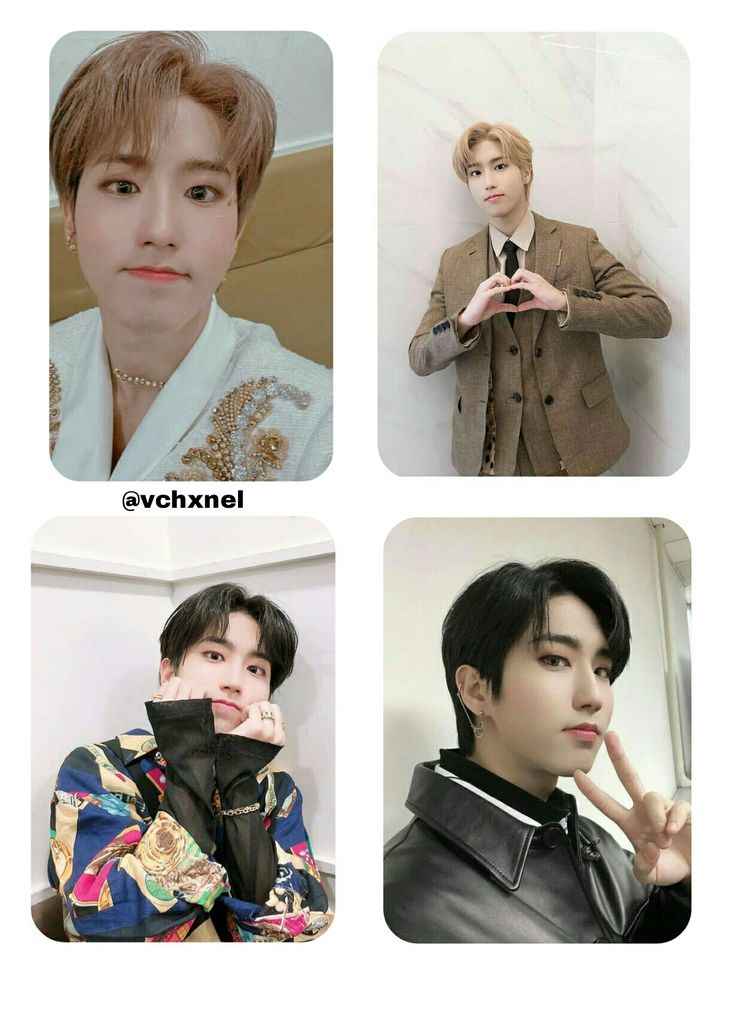 four pictures of the same person in different poses, one with finger on his lips