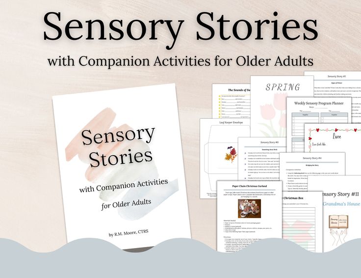 an image of some sort of book with the title, sensory stories and other activities