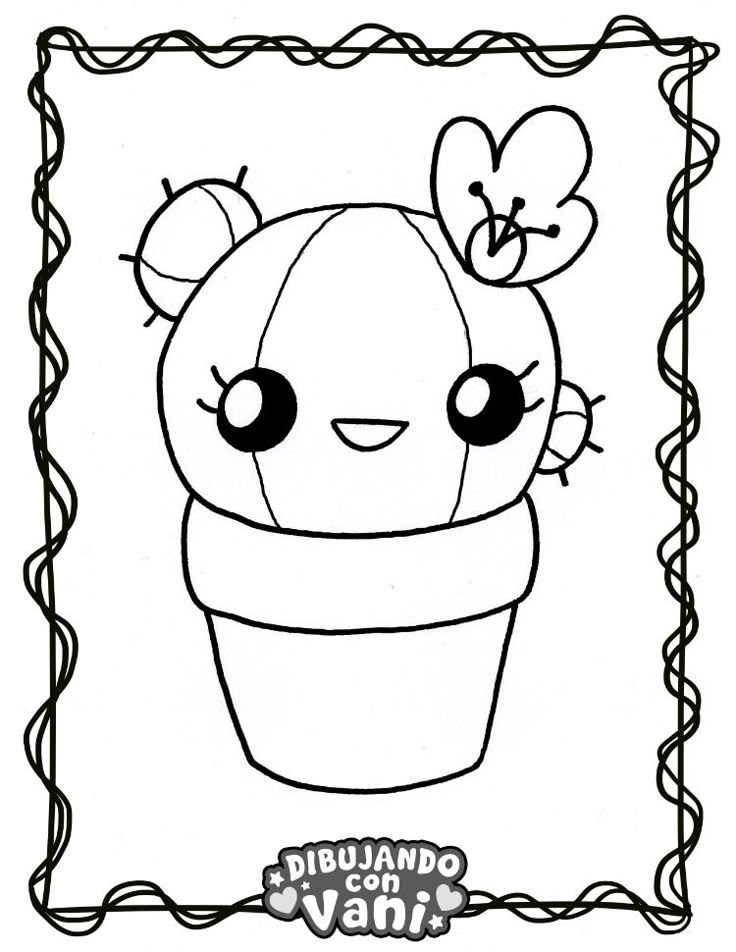 CACTUS KAWAII Dibujos kawaii, Dibujos fáciles, Dibujos