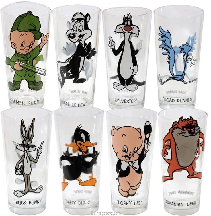 the cartoon character glasses are lined up together