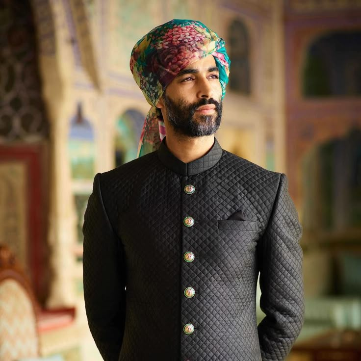 7 Safa Trends For 2019 Weddings! *Plus Where To Buy Them!* Sabyasachi Menswear, Sabyasachi Collection, Mens Indian Wear, Sherwani For Men Wedding, Sabyasachi Mukherjee, Indian Groom Wear, Wedding Dresses Men Indian, Groom Wedding Dress, Mens Kurta Designs