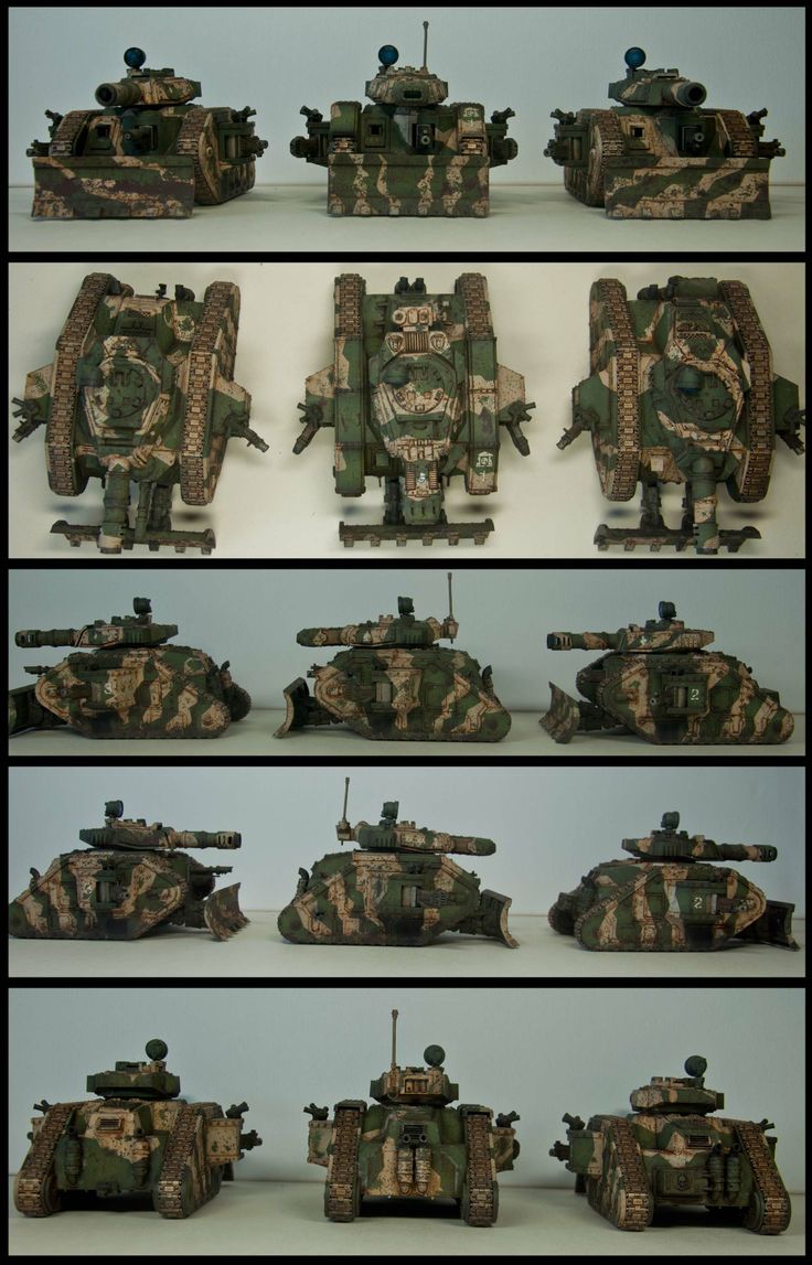 several different types of tanks are shown in multiple pictures, one is camouflaged and the other is painted camo