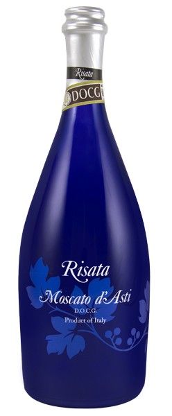 a bottle of russian blue wine on a white background