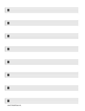 Printable Staff-Drum Clef Music Paper | Viola sheet music, Drum sheet ...