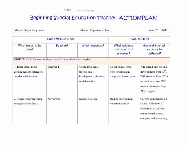 Teaching Action Plan Template from i.pinimg.com