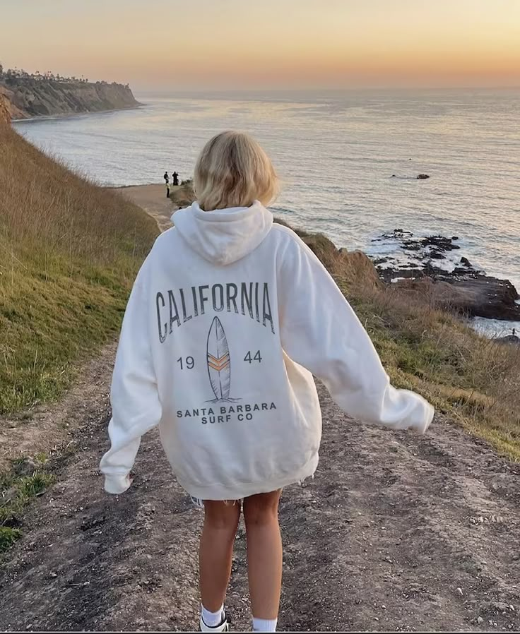 Cute Hoodies, California Print, California Surf, Kangaroo Pocket Hoodie, Pocket Hoodie, Cute Sweatshirts, Coconut Girl, Beach Bum, Summer Fits