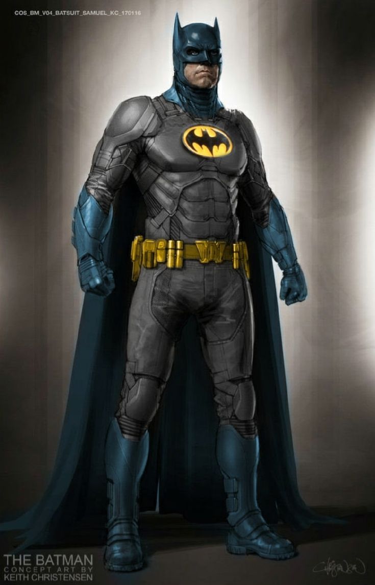 a man dressed as batman standing in front of a dark background with his hands on his hips