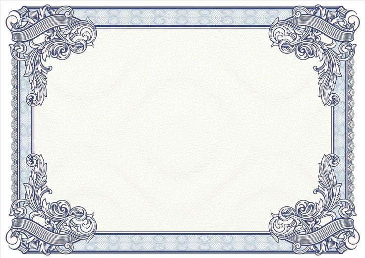 a blue and white frame with an ornate border