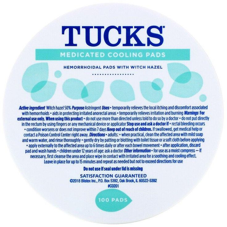 Tucks Pads, Bowel Movement, The Burning, Medical Help, Witch Hazel, Personal Hygiene, Propylene Glycol, Mild Soap, Active Ingredient