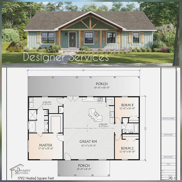 the floor plan for a small cabin home