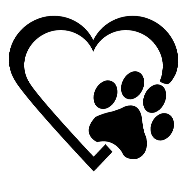 Heart with Paw Print Tattoo Design