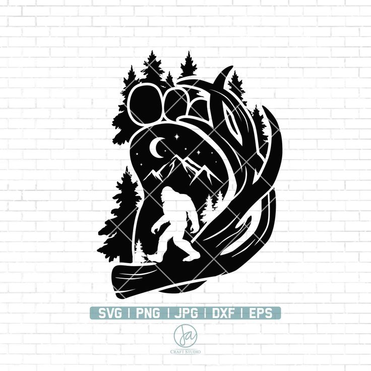 Bigfoot SVG Big Foot SVG Wild Monster Svg Yeti Svg Sasquatch Svg Big ...