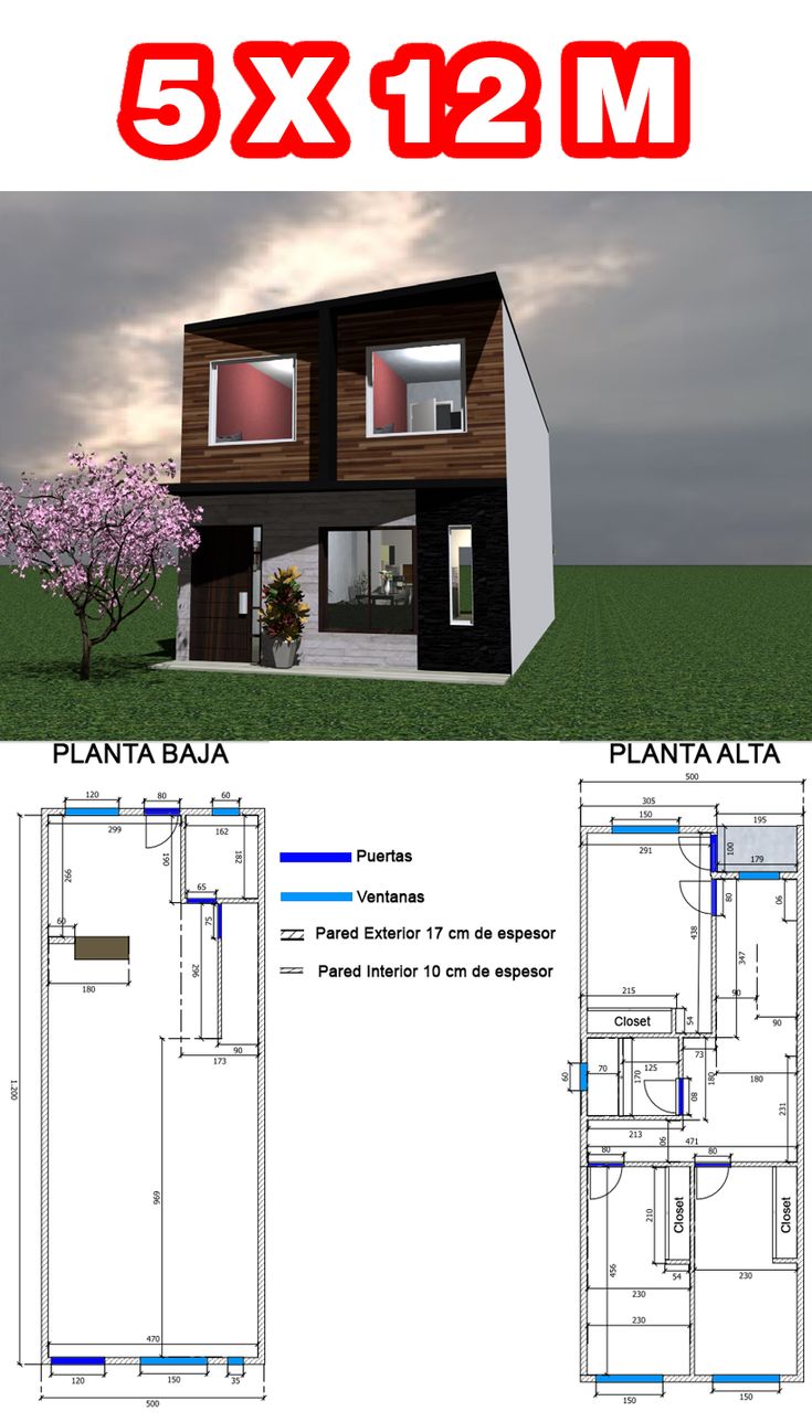 the floor plan for a small house with three levels and four rooms, including one bedroom