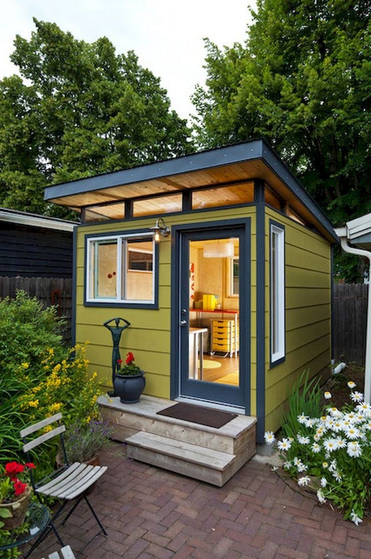 38+ Stunning & Comfy Backyard Studio Shed Design Ideas #backyardideas ...