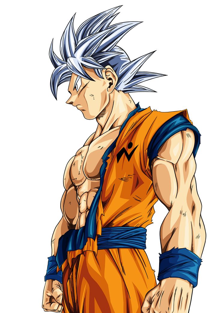 an anime character with blue hair and no shirt, holding his hands on his hips