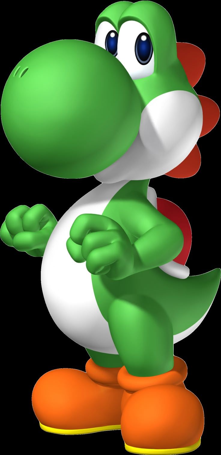 an image of a green and white cartoon character