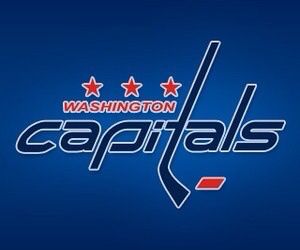 the washington capitals logo on a blue background